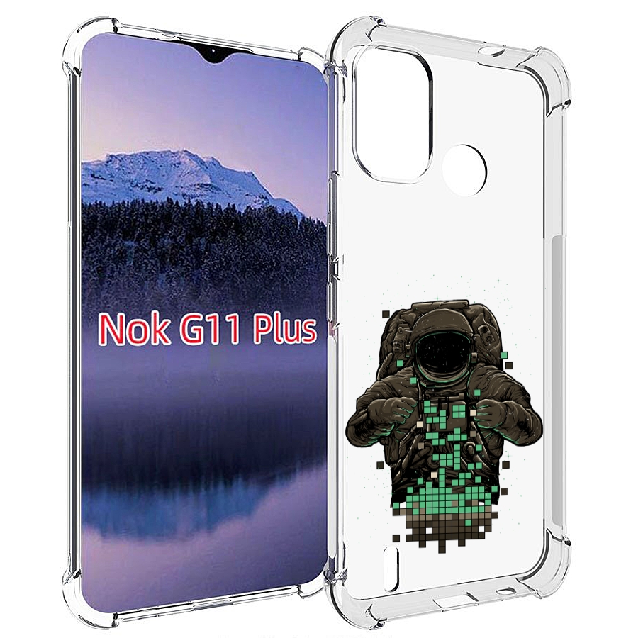 

Чехол MyPads космонавт с пикселями для Nokia G11 Plus, Прозрачный, Tocco
