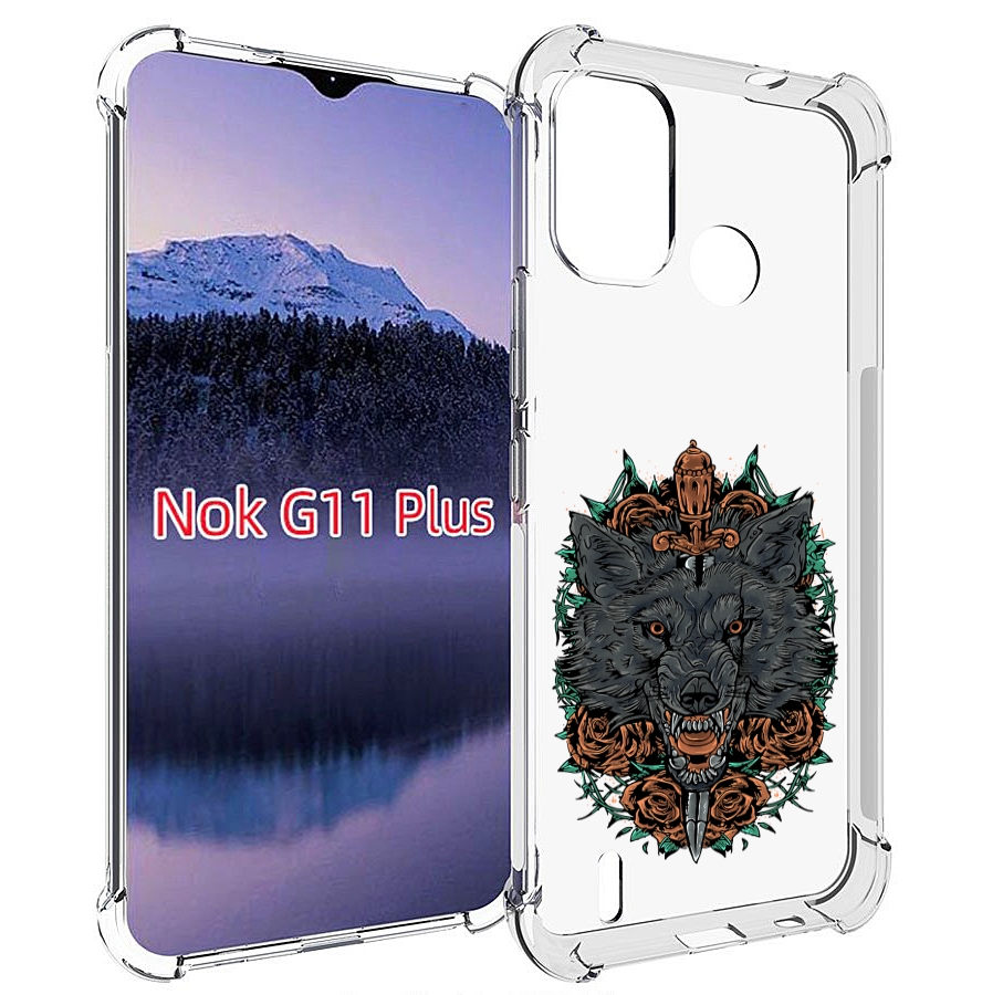 

Чехол MyPads красивый злой волк для Nokia G11 Plus, Прозрачный, Tocco