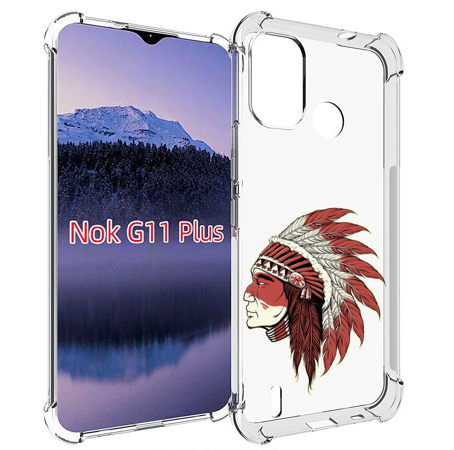 

Чехол MyPads красный индеец для Nokia G11 Plus, Прозрачный, Tocco