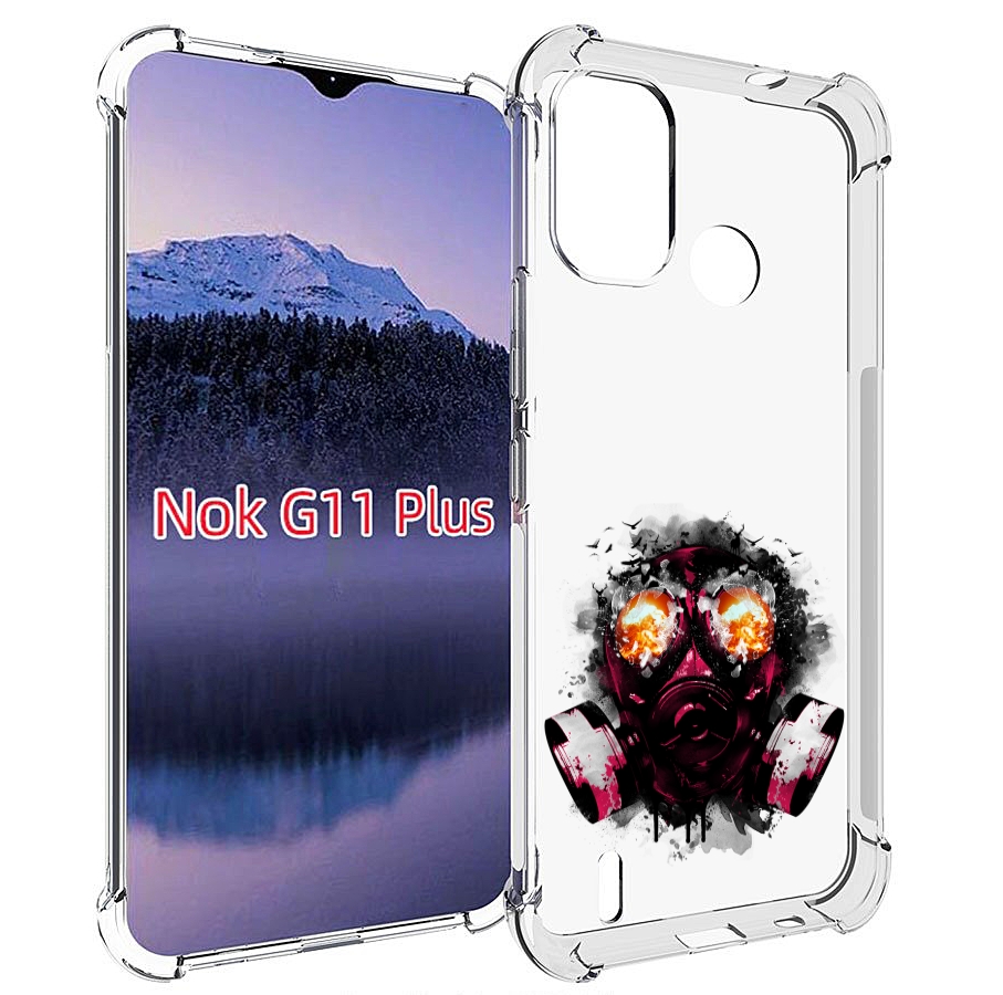 

Чехол MyPads красный противогаз для Nokia G11 Plus, Прозрачный, Tocco