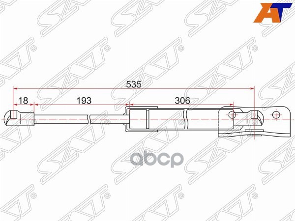 

SAT Амортизатор крышки багажника MITSUBISHI OUTLANDER 13- LH