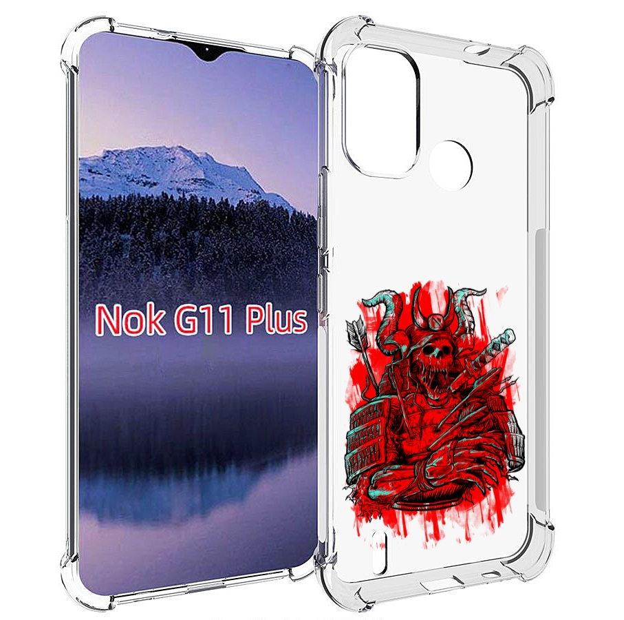 

Чехол MyPads красный скелет воин для Nokia G11 Plus, Прозрачный, Tocco