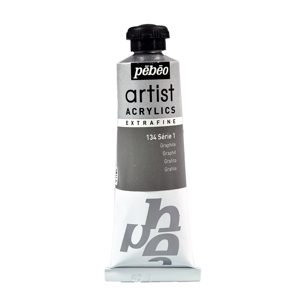 

Pebeo Artist Acrylics extra fine, №1, 37 мл, графит, Серый