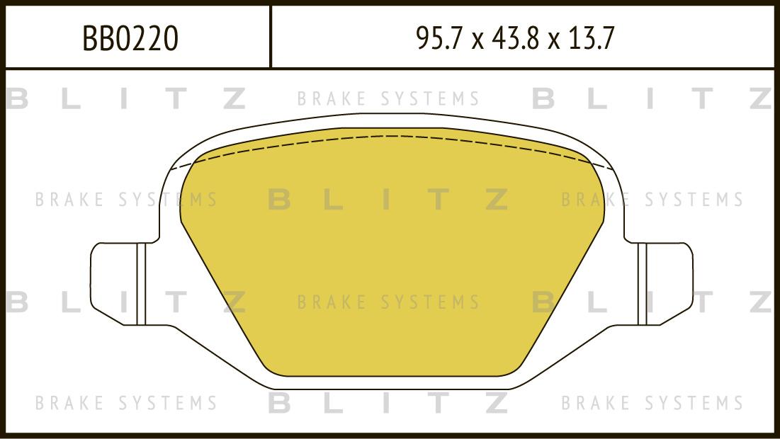 

Тормозные колодки BLITZ задние BB0220