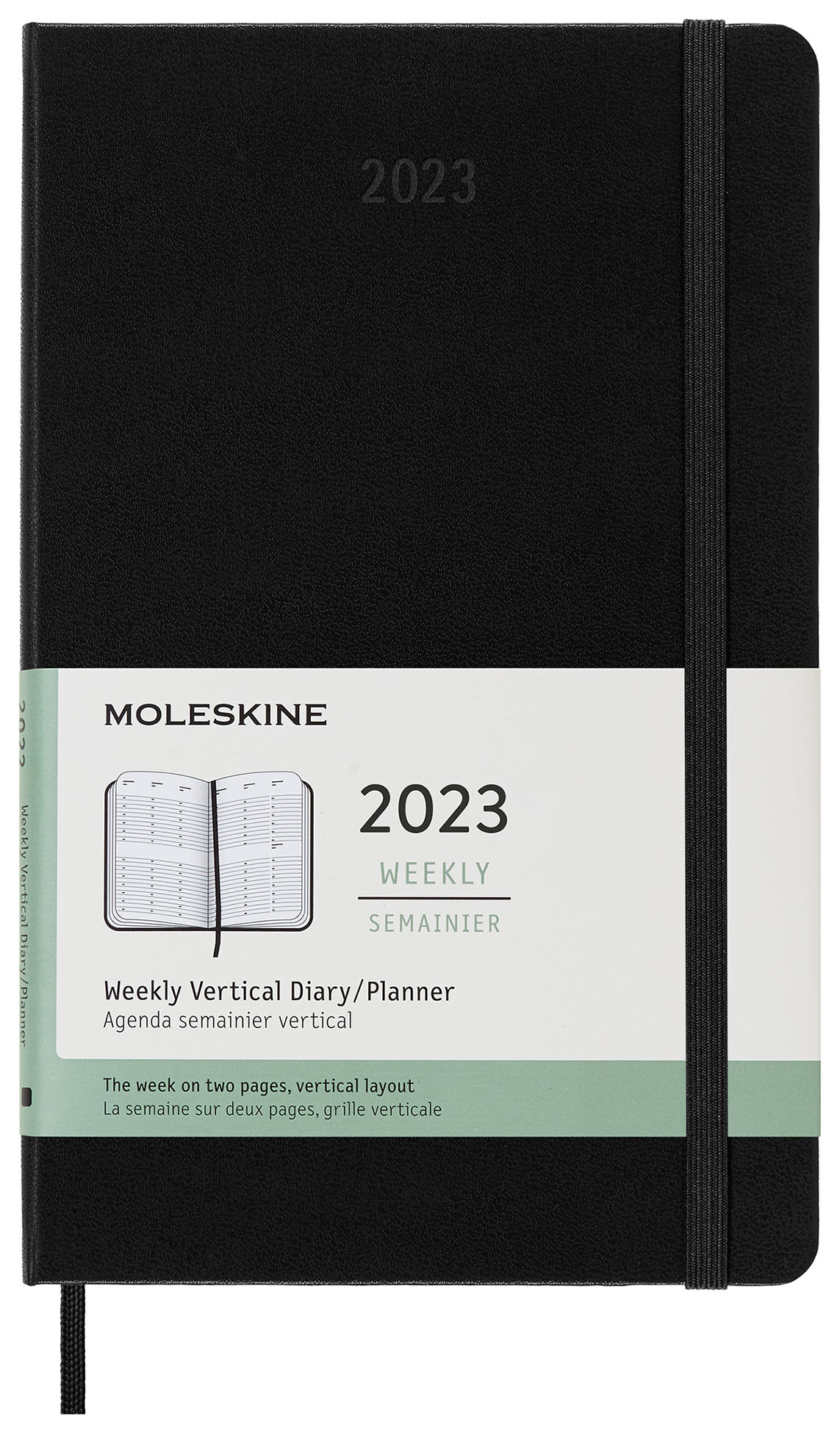 Еженедельник Moleskine CLASSIC WKLY VERTICAL Large 130х210мм 144стр. черный