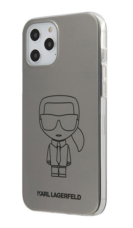 фото Чехол cg mobile karl lagerfeld pc/tpu ikonik outlines metallic eff hard для iphone 12