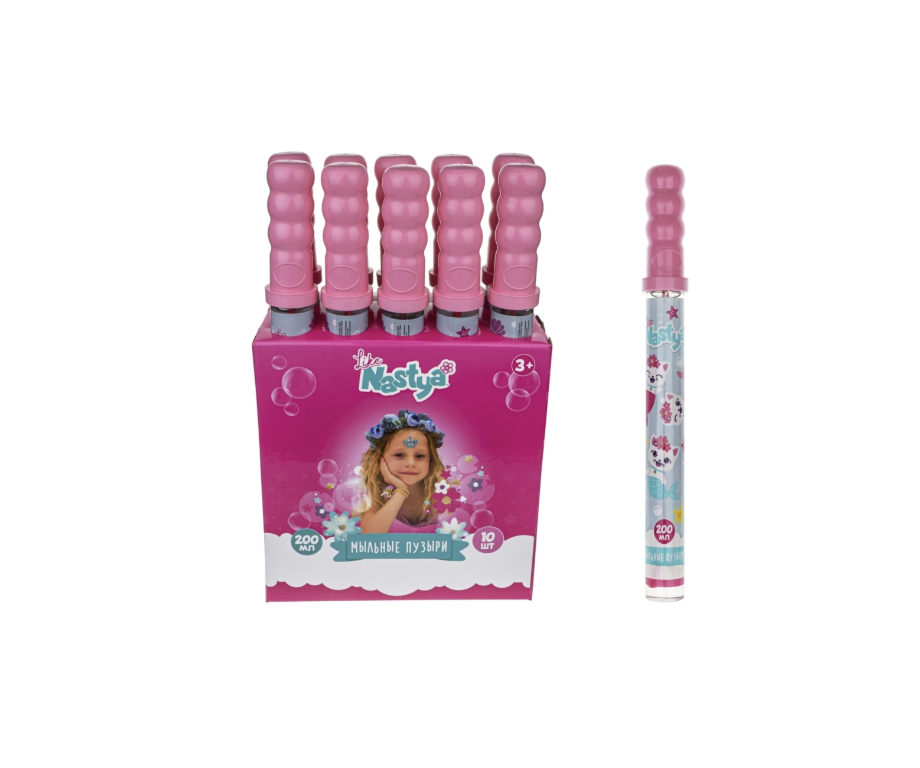 

Мыльные пузыри 1toy Like Nastya 200 мл