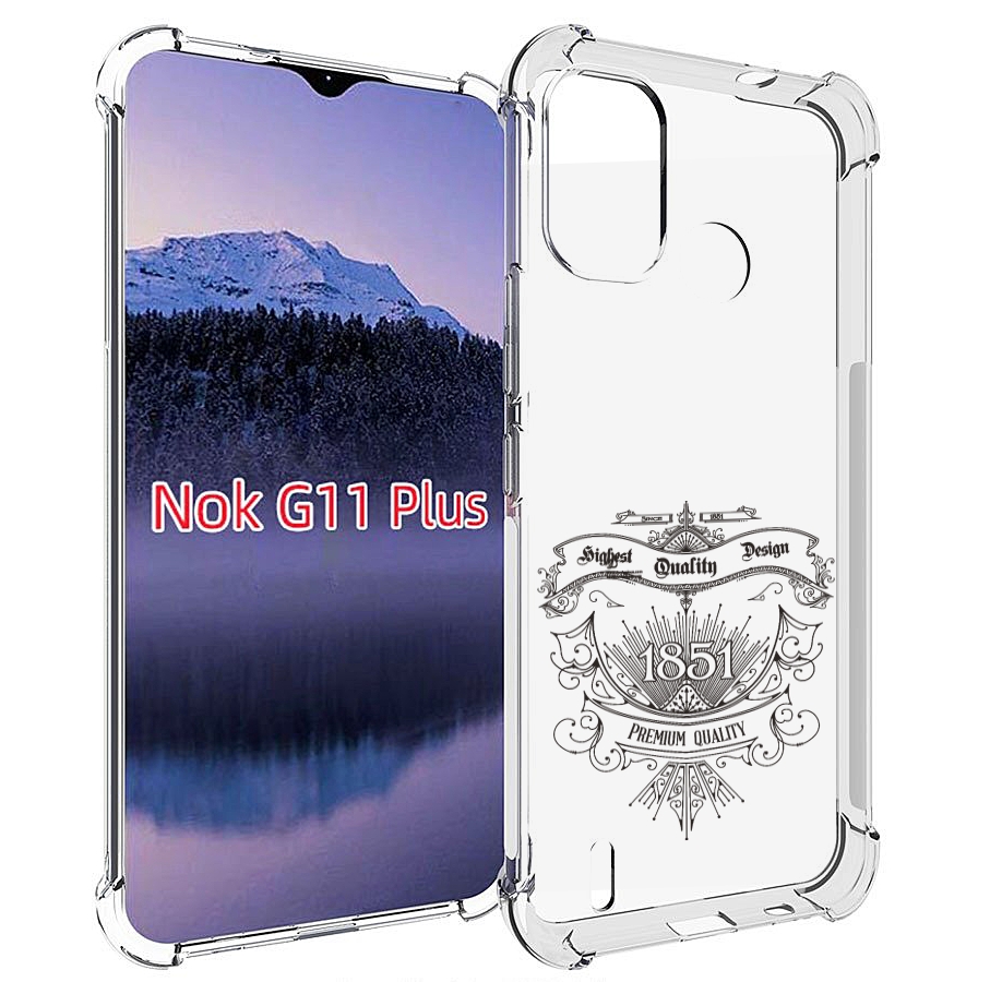 

Чехол MyPads логотип 1851 год для Nokia G11 Plus, Прозрачный, Tocco