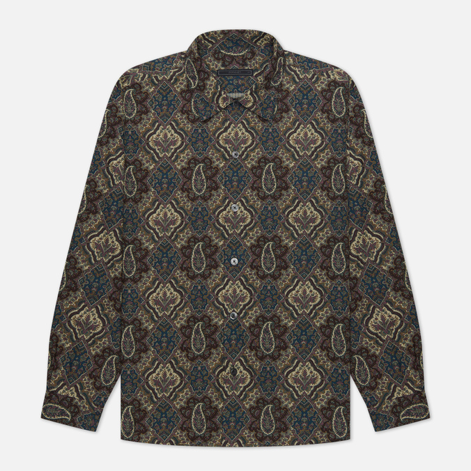 Мужская рубашка SOPHNET. Regular Collar Big Paisley фиолетовый, Размер S