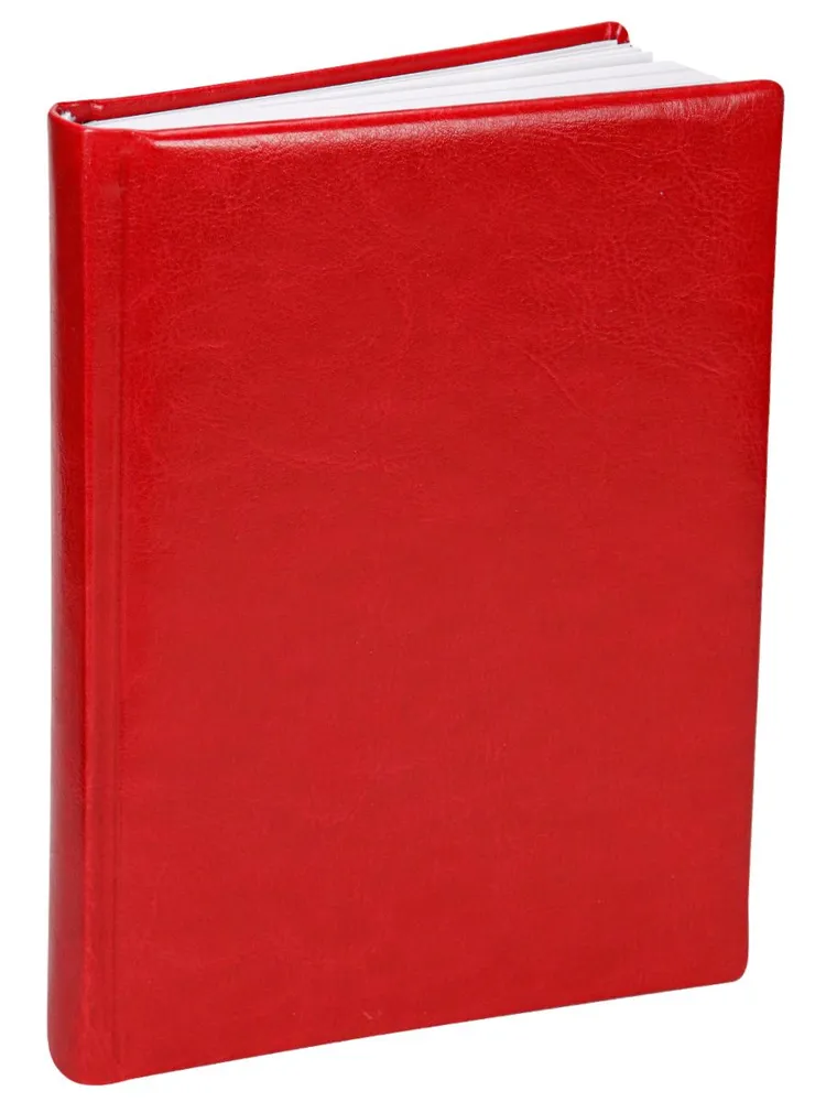 

Ежедневник Prof-Press 160-0659 А5, 160 листов недатированный красный кожзам, 160-0659