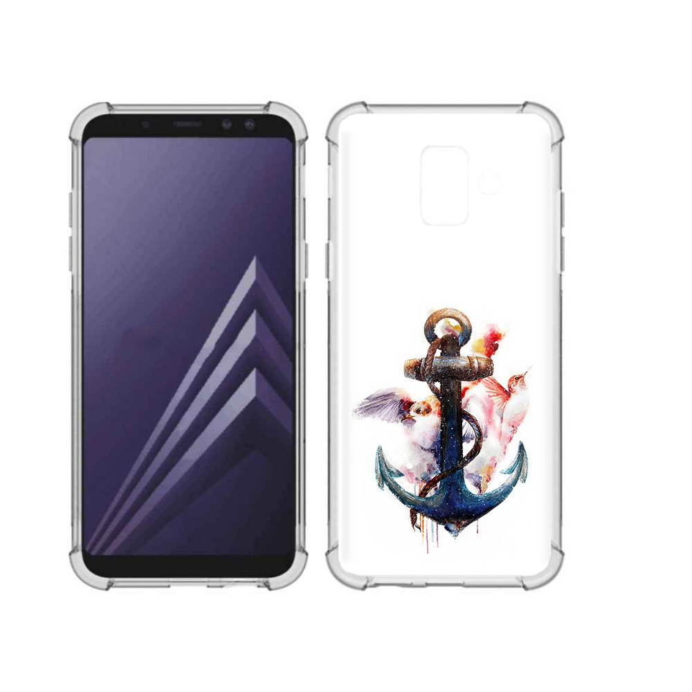 

Чехол MyPads Tocco для Samsung Galaxy A6 (2018) якорь с птицами (PT111558.582.703), Прозрачный, Tocco