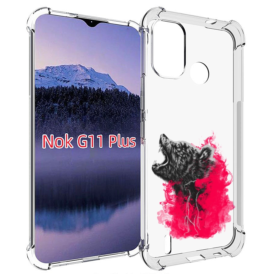 

Чехол MyPads медведь в дымке для Nokia G11 Plus, Прозрачный, Tocco