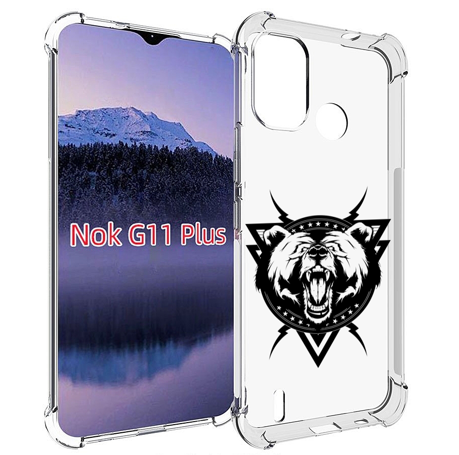

Чехол MyPads медведь в треугольнике для Nokia G11 Plus, Прозрачный, Tocco