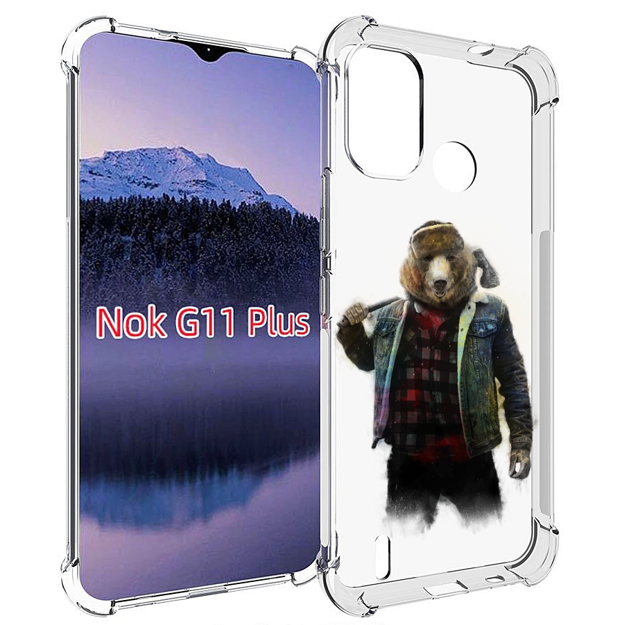 

Чехол MyPads медведь с топором для Nokia G11 Plus, Прозрачный, Tocco