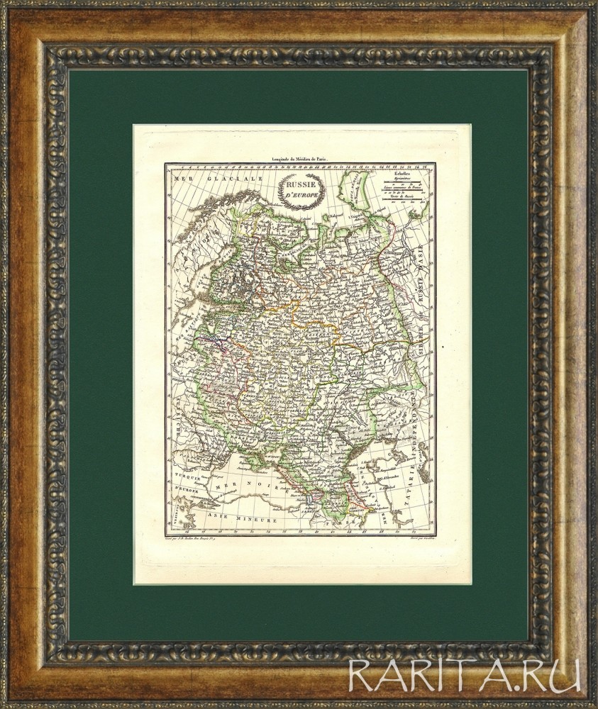 

Россия в Европе от 1812 г. Старинная гравированная карта
