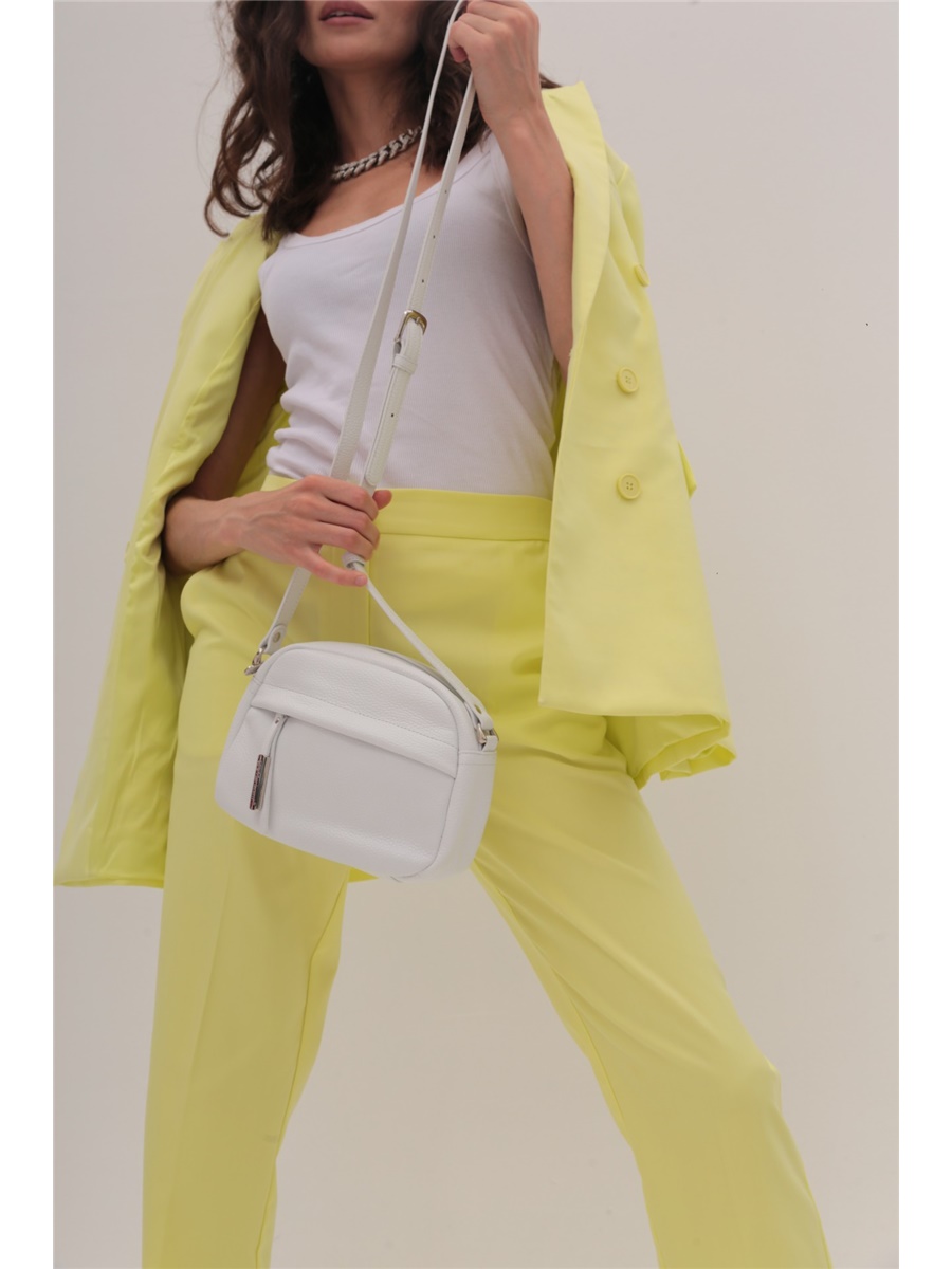 

Сумка кросс-боди женская Franchesco Mariscotti 1-3918К белоснежная, Белый, 1-3918К