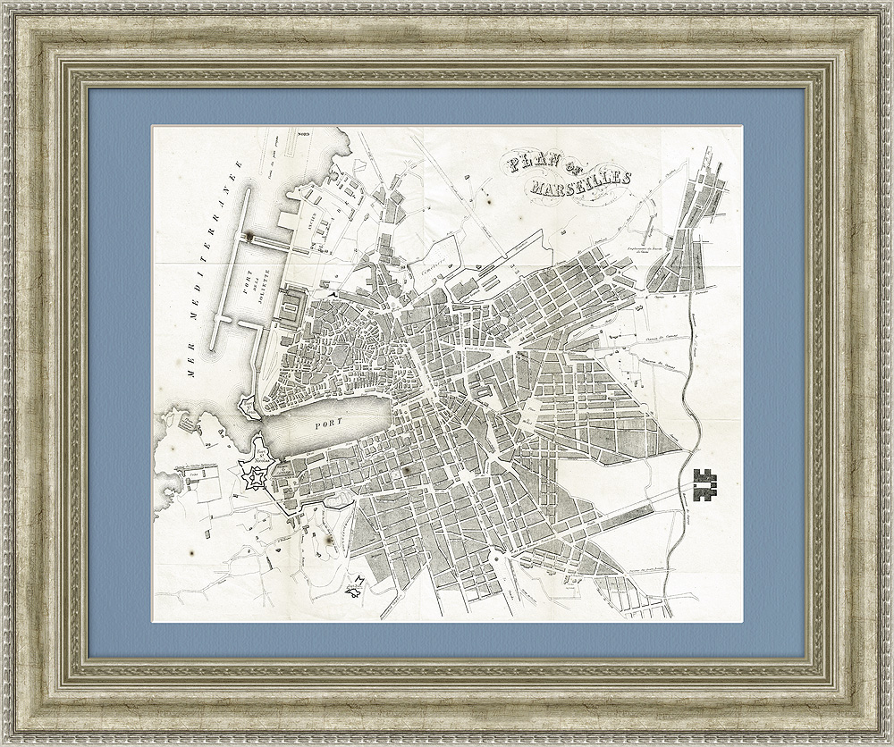 

Антикварный план Марселя кон. 19 в.