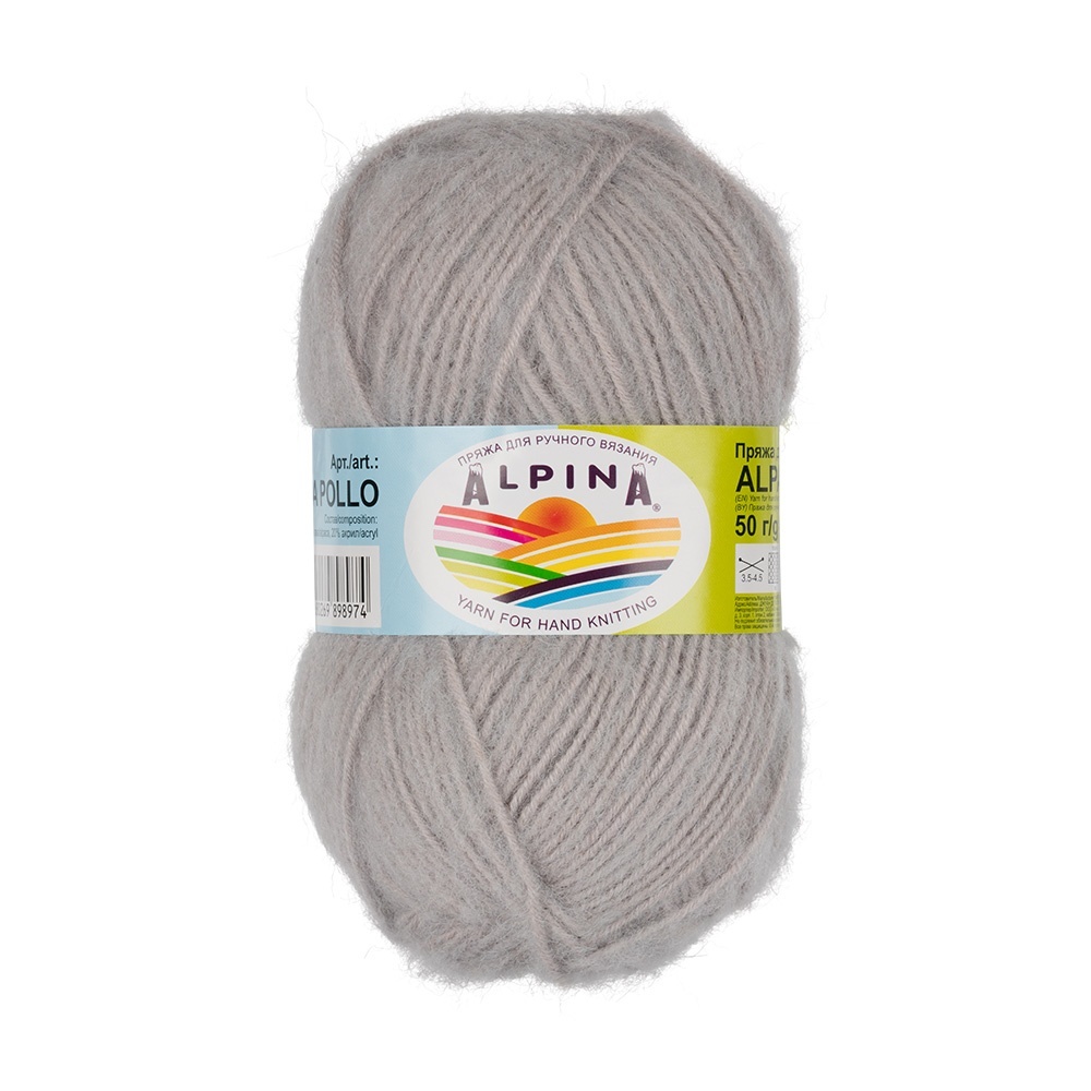 

Пряжа Alpina Alpaca Pollo 07 светлый серый, Alpaca Pollo
