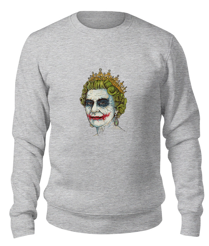 

Свитшот унисекс Printio Боже храни джокера серый XL, Боже храни джокера