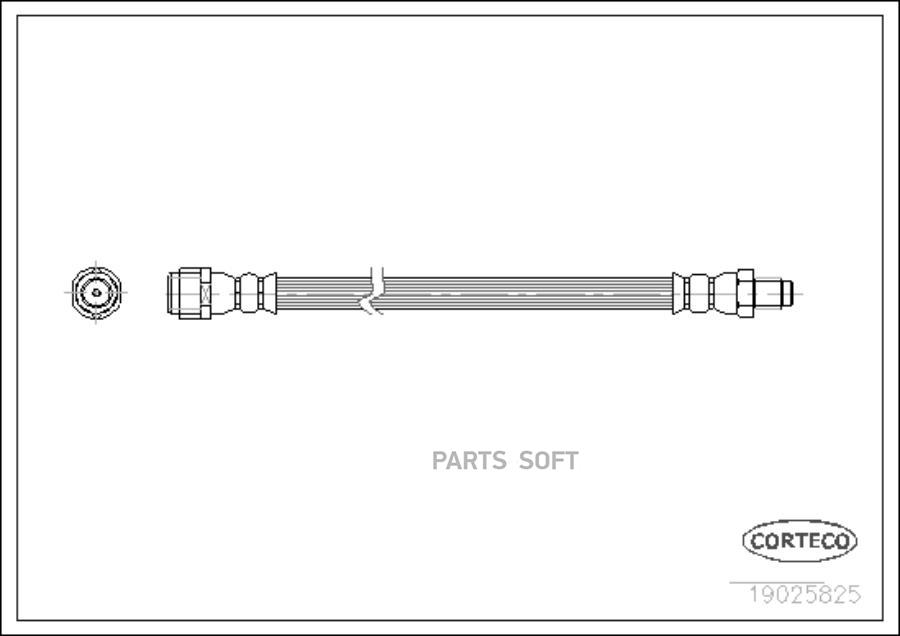 

Шланг тормозной MERCEDES-BENZ:/8 230.6/250 2.8/280/280 E 68-76,/8 200/200/200 D/220/220 D/