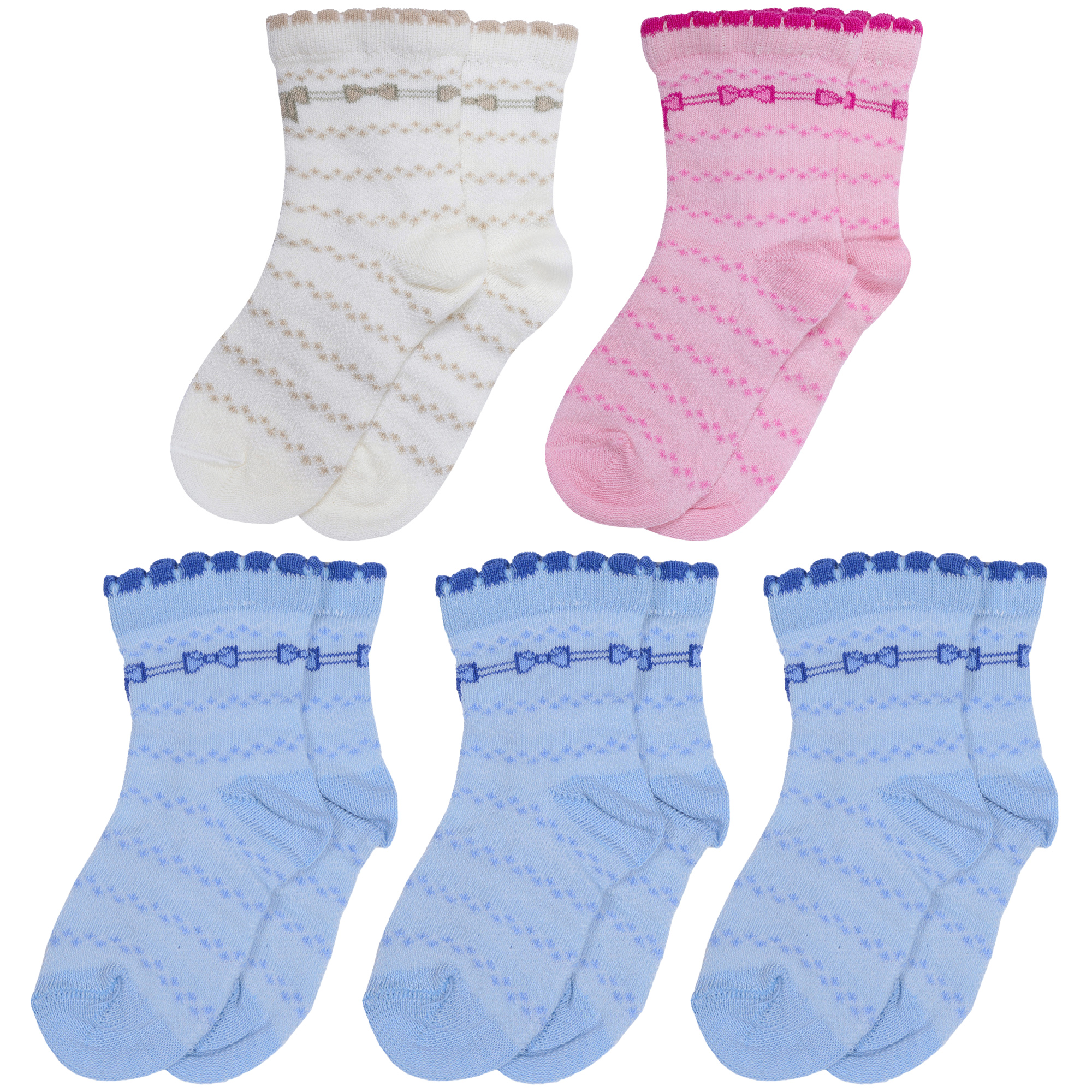 

Носки детские LorenzLine 5-Л23, микс 20, 12-14, Бежевый;розовый;голубой, 5-Л23
