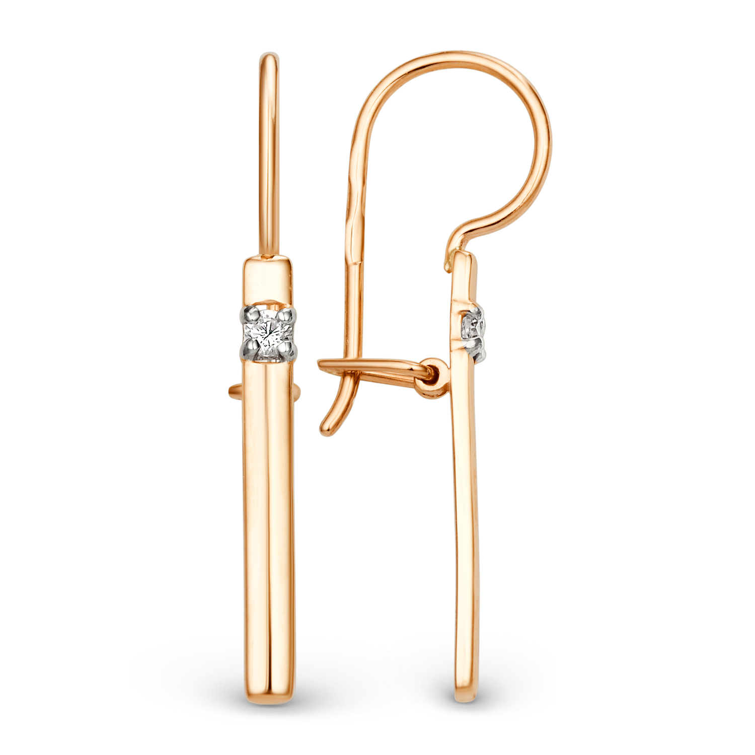 

Серьги из золота DINASTIA.GOLD 015642, фианит, 015642
