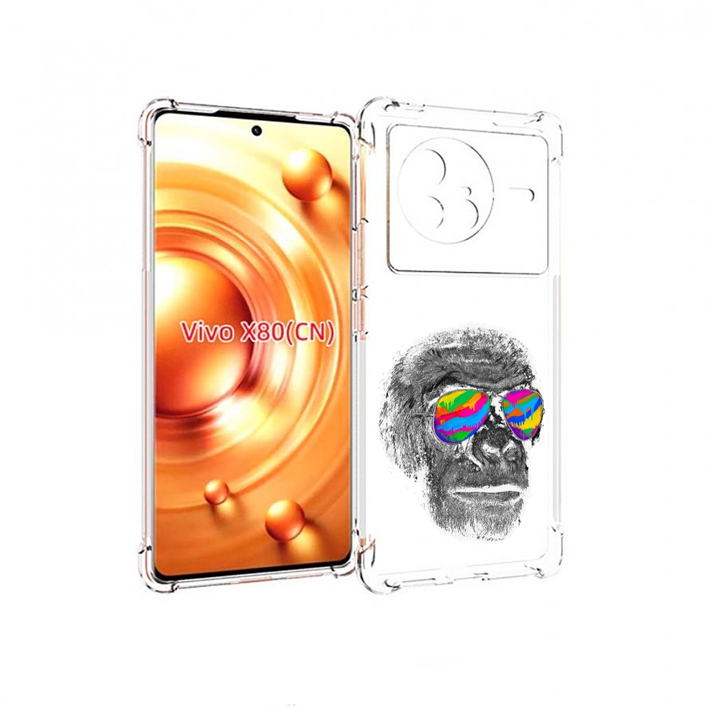 

Чехол Mypads Крутая Обезьяна В Очках Для Vivo X80, Прозрачный, Tocco