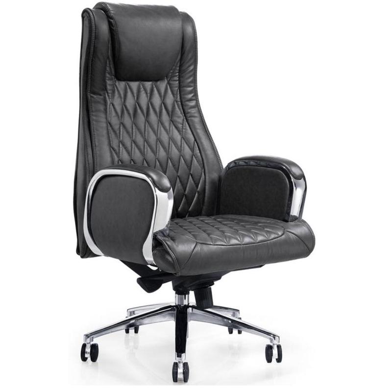 

Кресло BN_Jl_Руководителя Echair-518 ML кожа черная, хром