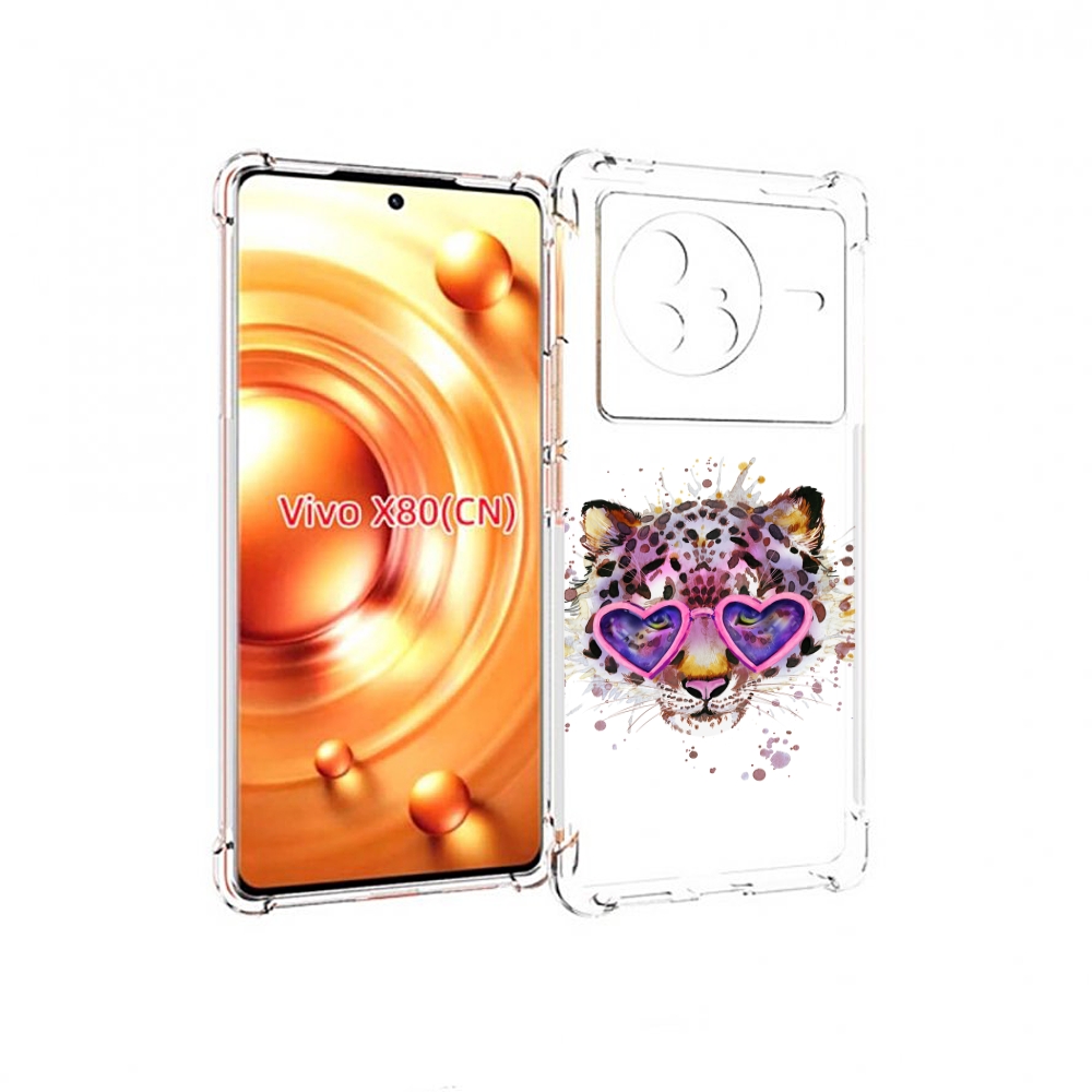

Чехол Mypads Модный Леопард Для Vivo X80, Прозрачный, Tocco