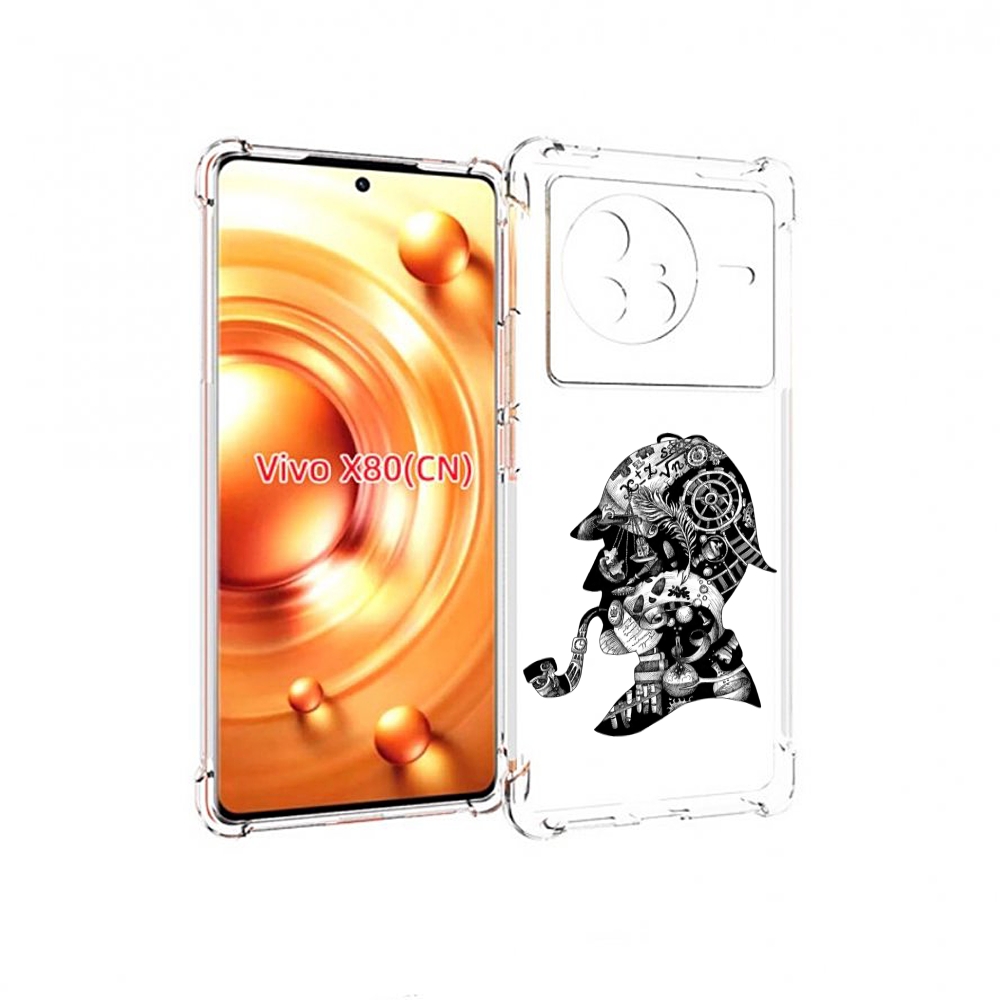 

Чехол Mypads Мужчина С Трубкой Абстракция Для Vivo X80, Прозрачный, Tocco