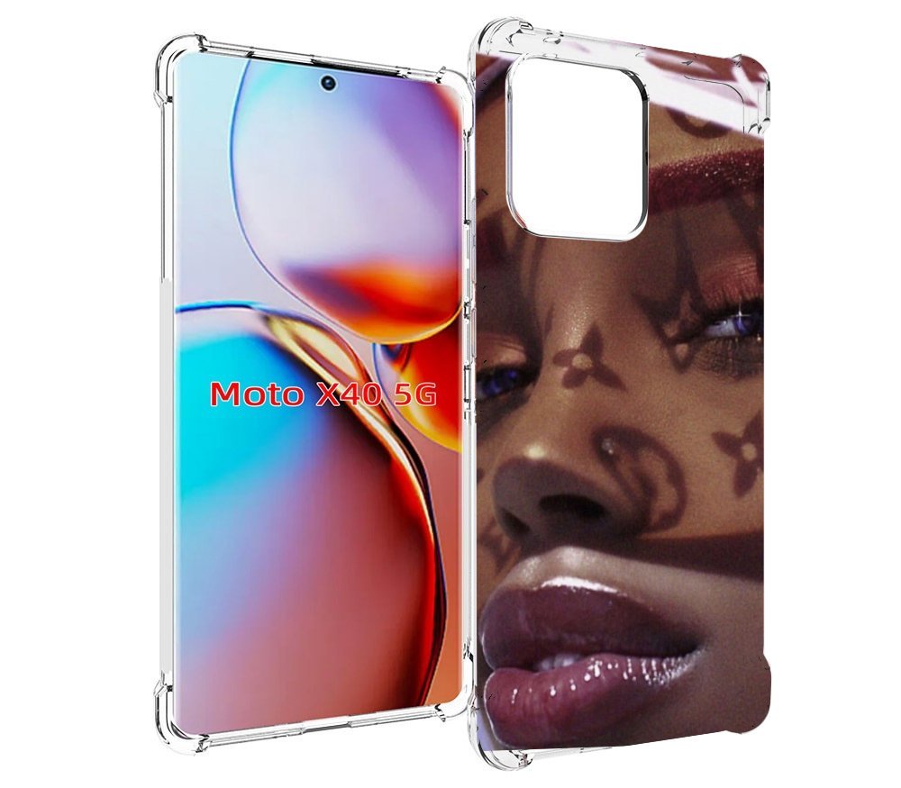 

Чехол MyPads лицо девушки тень женский для Motorola Moto X40, Прозрачный, Tocco