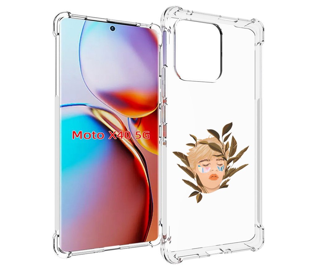 

Чехол MyPads лицо-с-патчами для Motorola Moto X40, Прозрачный, Tocco