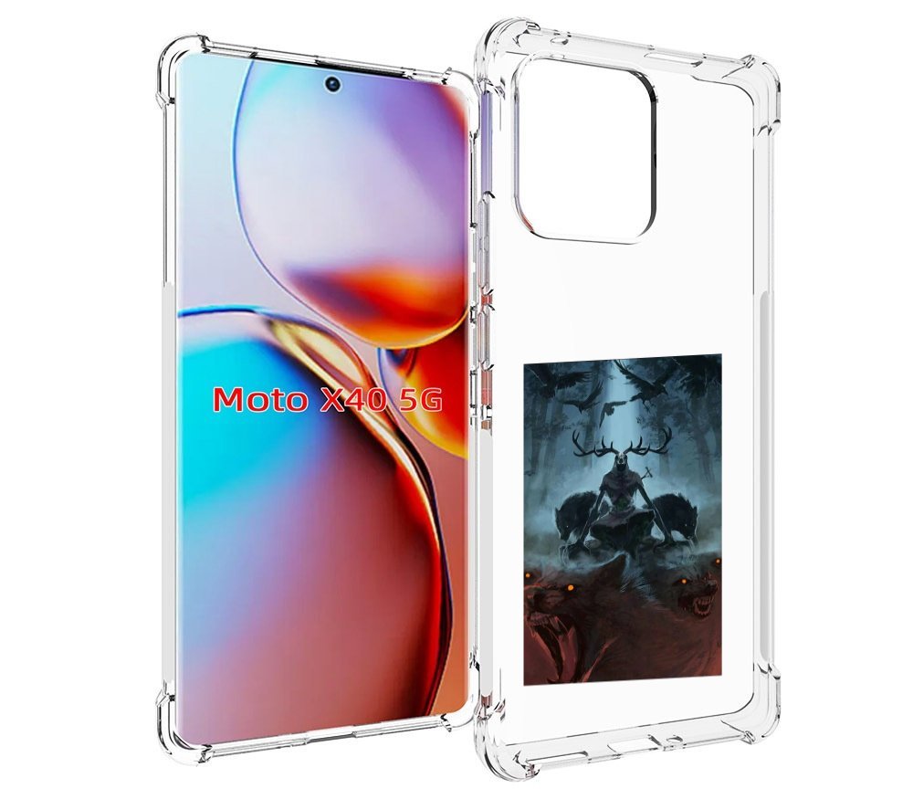 

Чехол MyPads лось демон для Motorola Moto X40, Прозрачный, Tocco