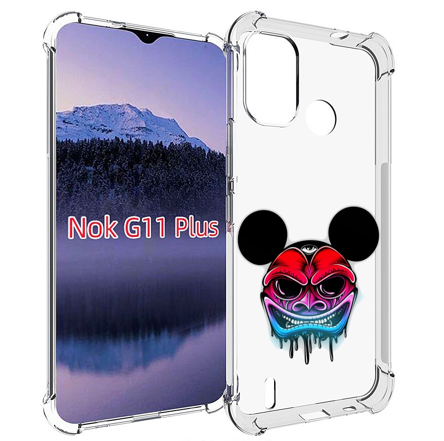 

Чехол MyPads микки в маске для Nokia G11 Plus, Прозрачный, Tocco