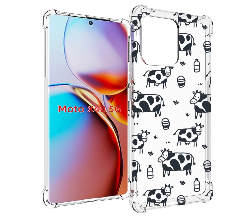 

Чехол MyPads маленькие-коровки для Motorola Moto X40, Прозрачный, Tocco