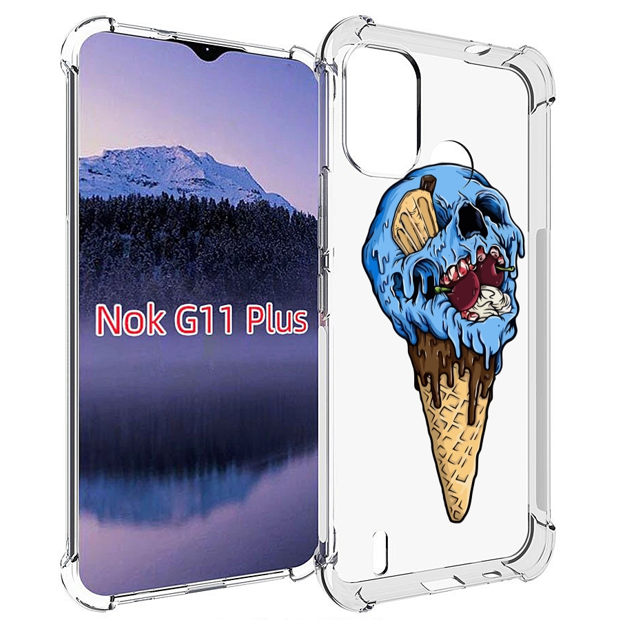 

Чехол MyPads мороженное череп для Nokia G11 Plus, Прозрачный, Tocco