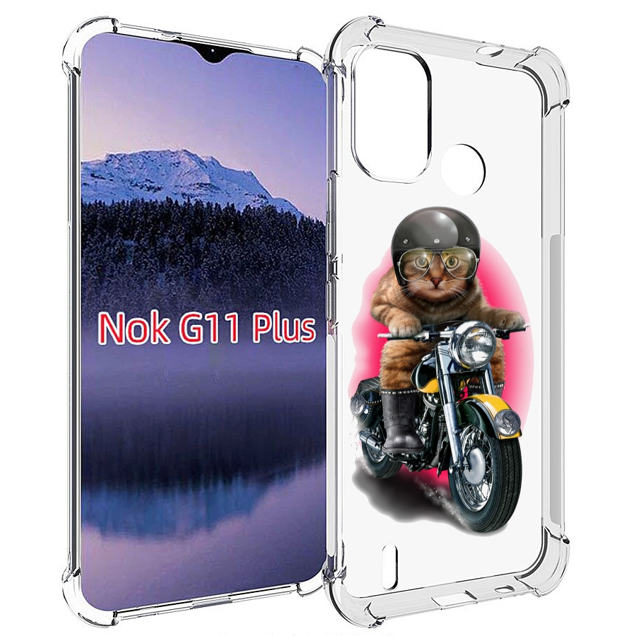 

Чехол MyPads мото-кот для Nokia G11 Plus, Прозрачный, Tocco