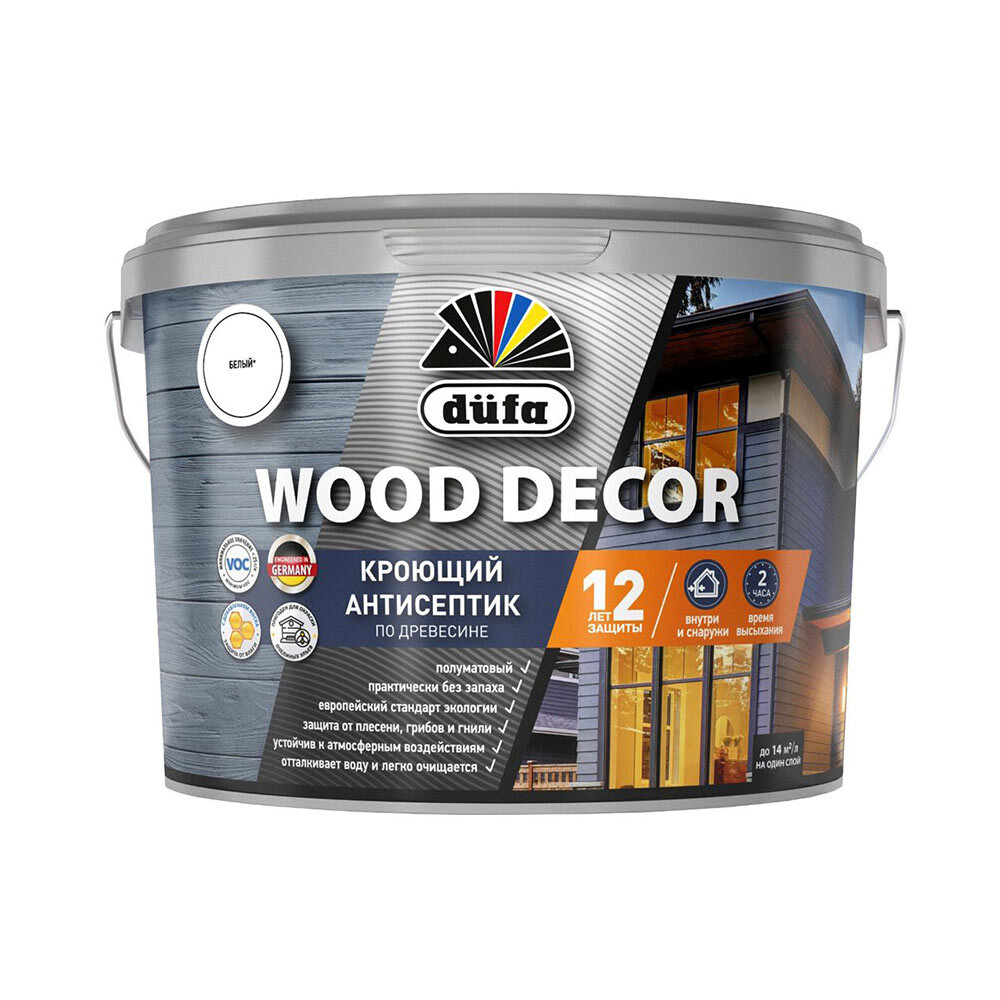 

Антисептик Dufa Wood Decor белый 2,5 л