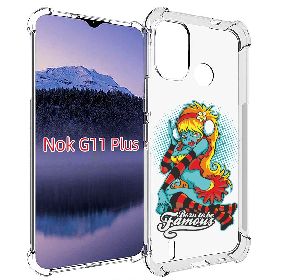 

Чехол MyPads нарисованная девушка в наушниках для Nokia G11 Plus, Прозрачный, Tocco