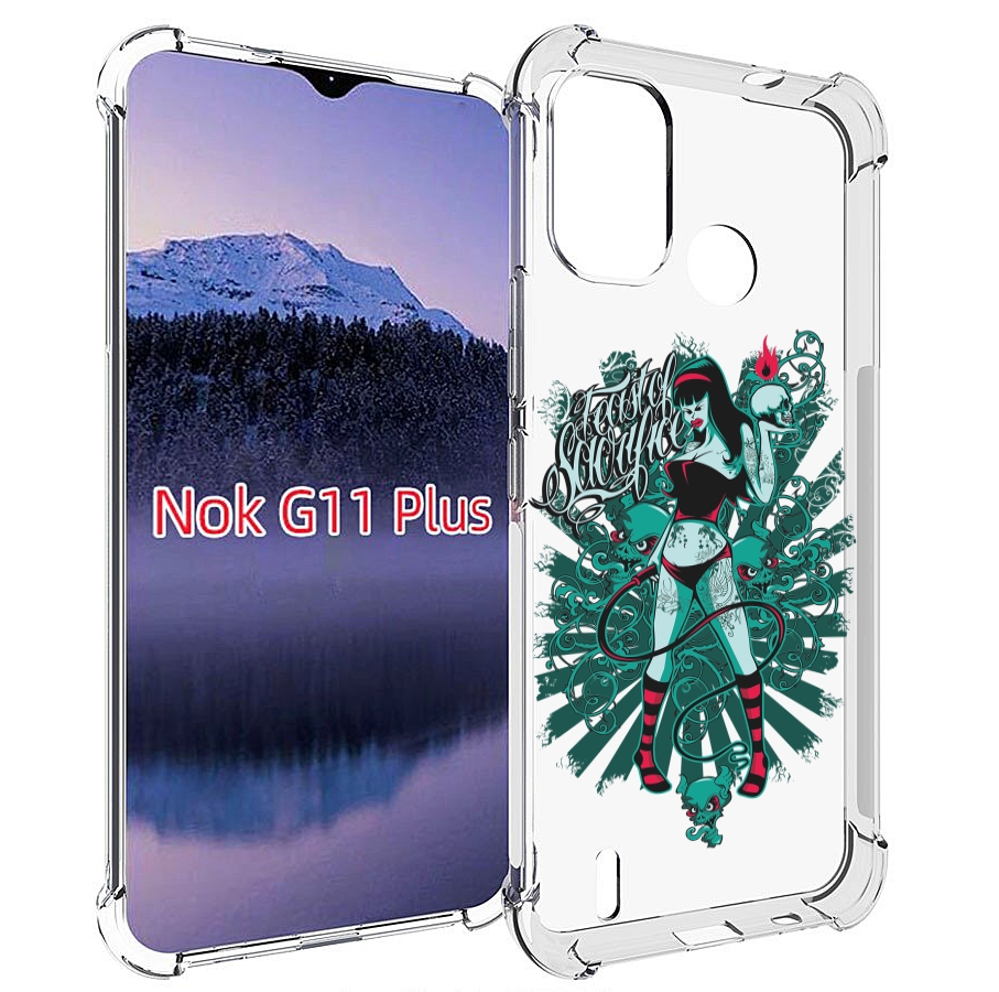

Чехол MyPads нарисованная девушка в татуировках для Nokia G11 Plus, Прозрачный, Tocco