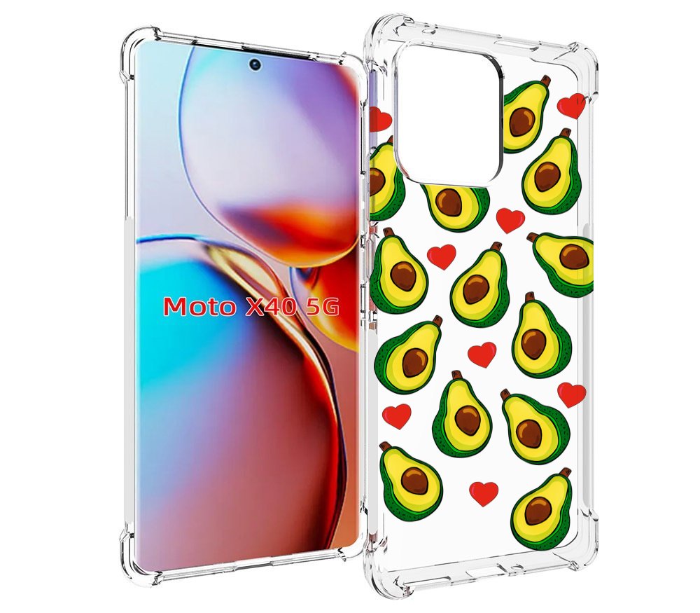 

Чехол MyPads миленькие-авокадо для Motorola Moto X40, Прозрачный, Tocco