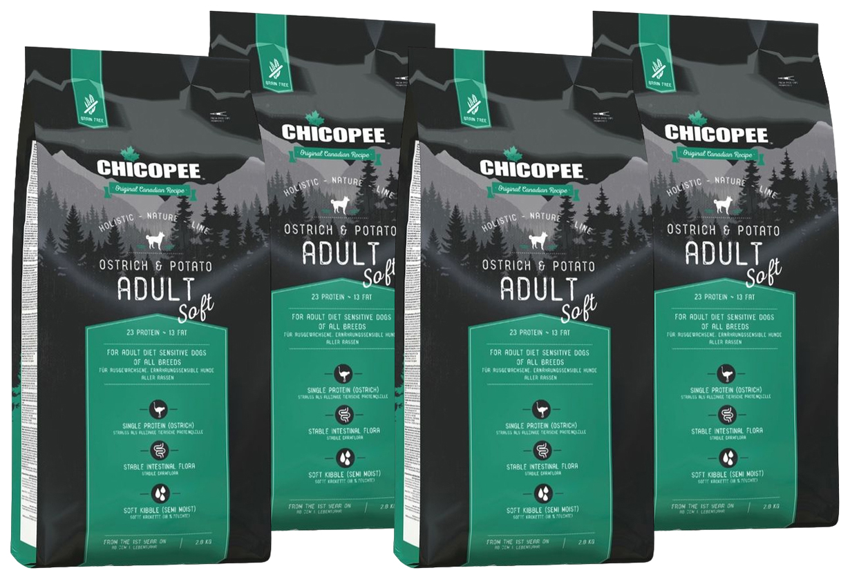 

CHICOPEE CHICOPEE HOLISTIC NATURE LINE SOFT ADULT OSTRICH & POTATO беззерновой полувлажный
