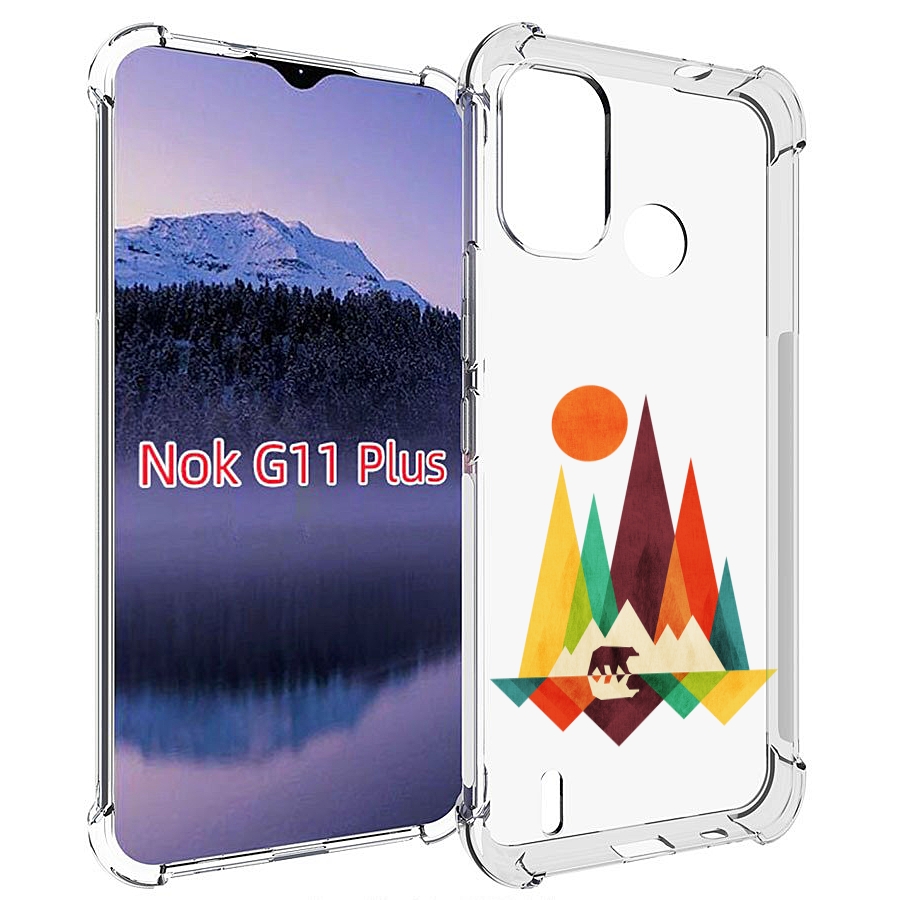 

Чехол MyPads нарисованные горы с медведем для Nokia G11 Plus, Прозрачный, Tocco