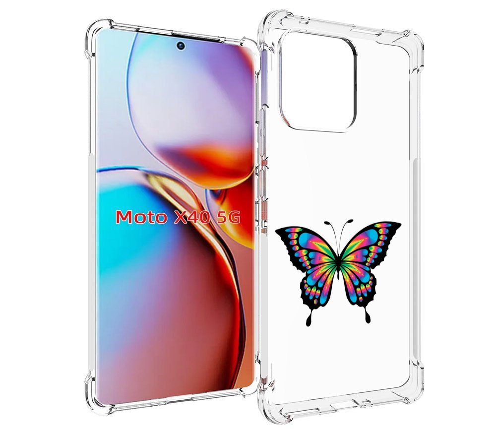 

Чехол MyPads мини-бабочка для Motorola Moto X40, Прозрачный, Tocco