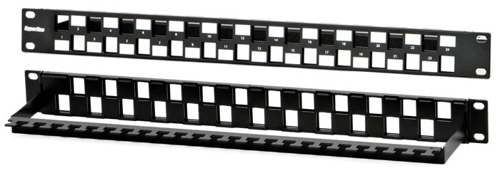 

Патч-панель наборная Hyperline PPBL3-19-24S-RM 19" 1U 24xRJ45