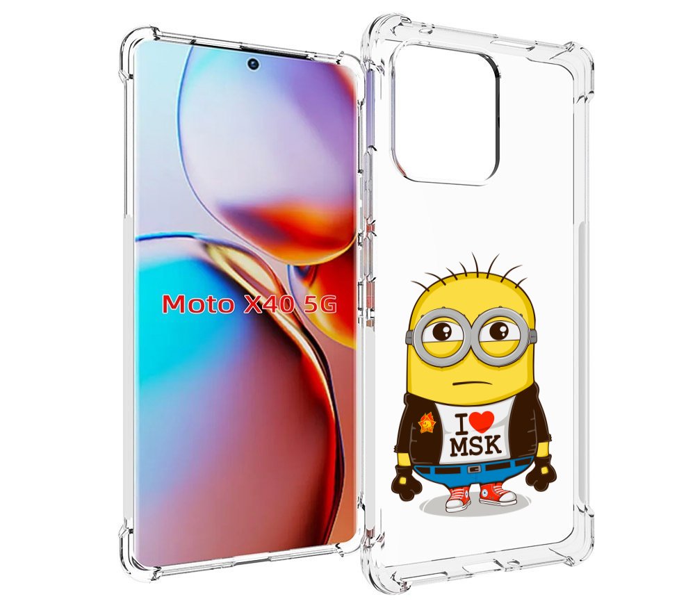 

Чехол MyPads миньон-я-люблю-Мск для Motorola Moto X40, Прозрачный, Tocco