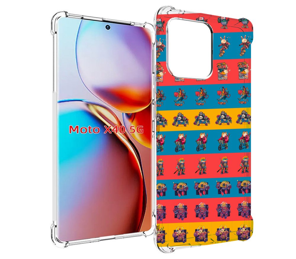 

Чехол MyPads много стикеров для Motorola Moto X40, Прозрачный, Tocco
