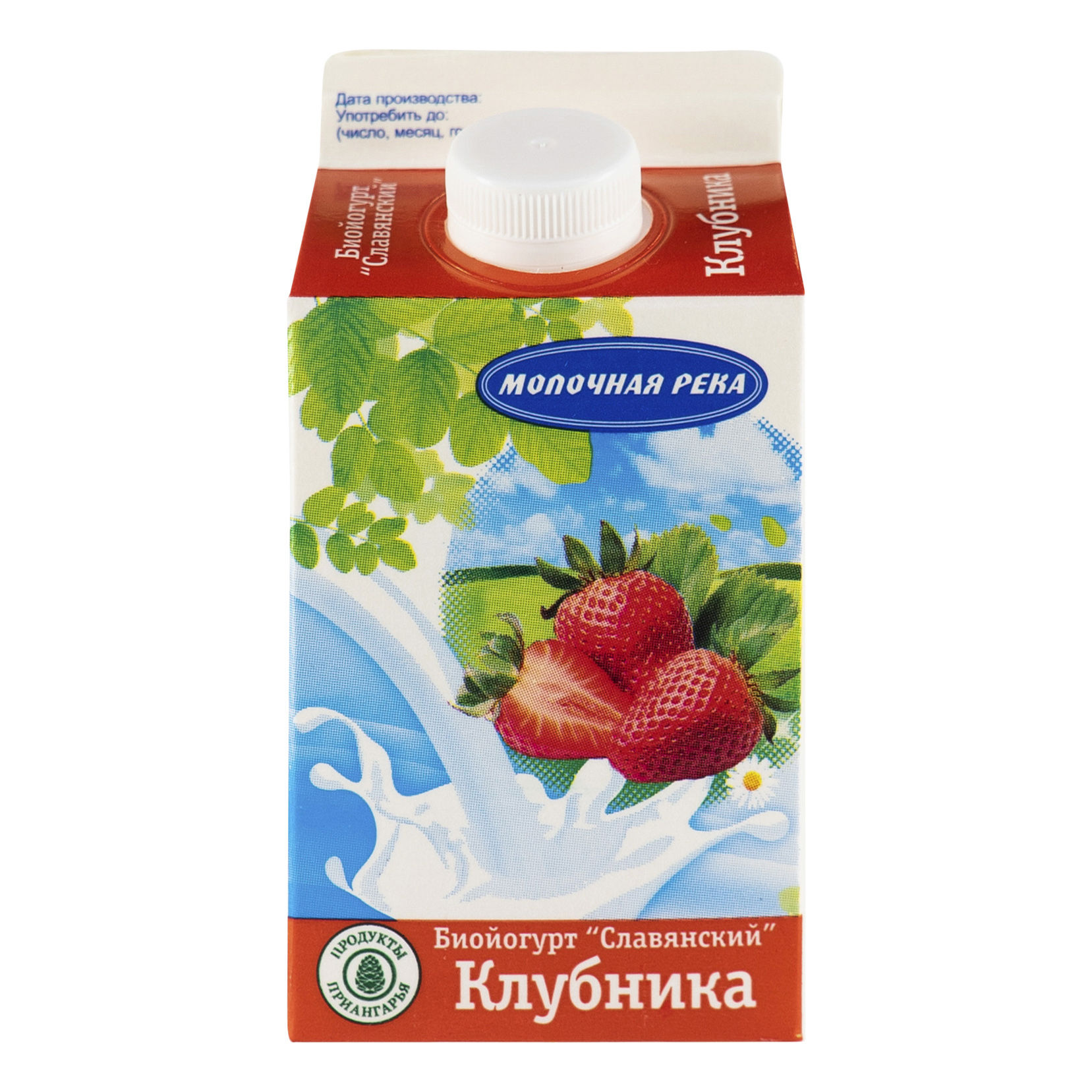 

Питьевой биойогурт Молочная река Славянский клубника 2,5% БЗМЖ 475 г