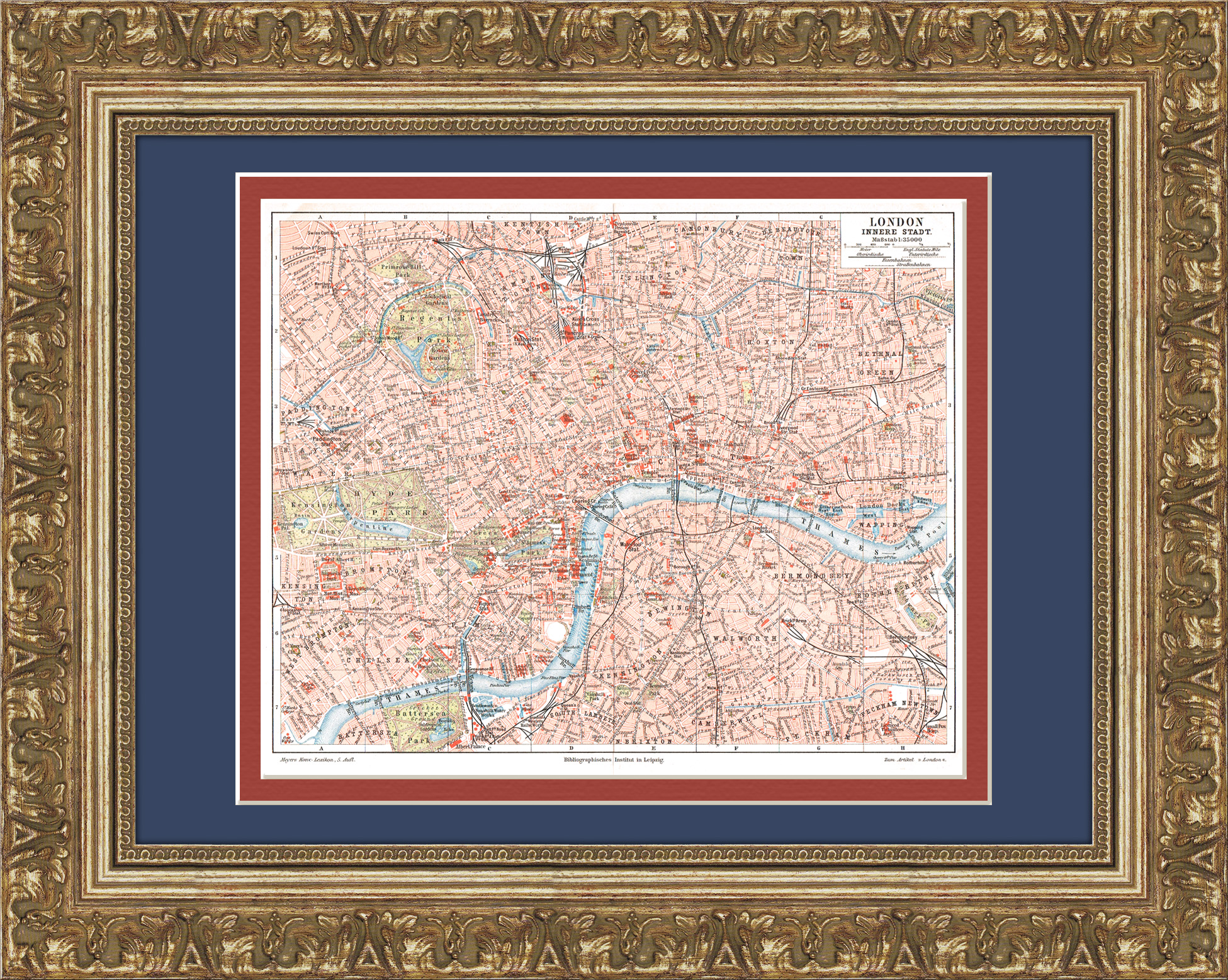 

План центральной части Лондона кон. 19 в.