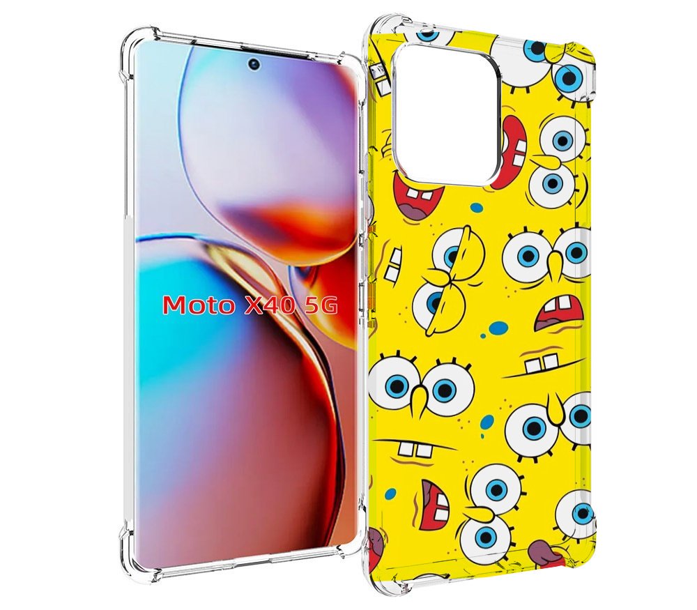 

Чехол MyPads много-спанч-боба для Motorola Moto X40, Прозрачный, Tocco